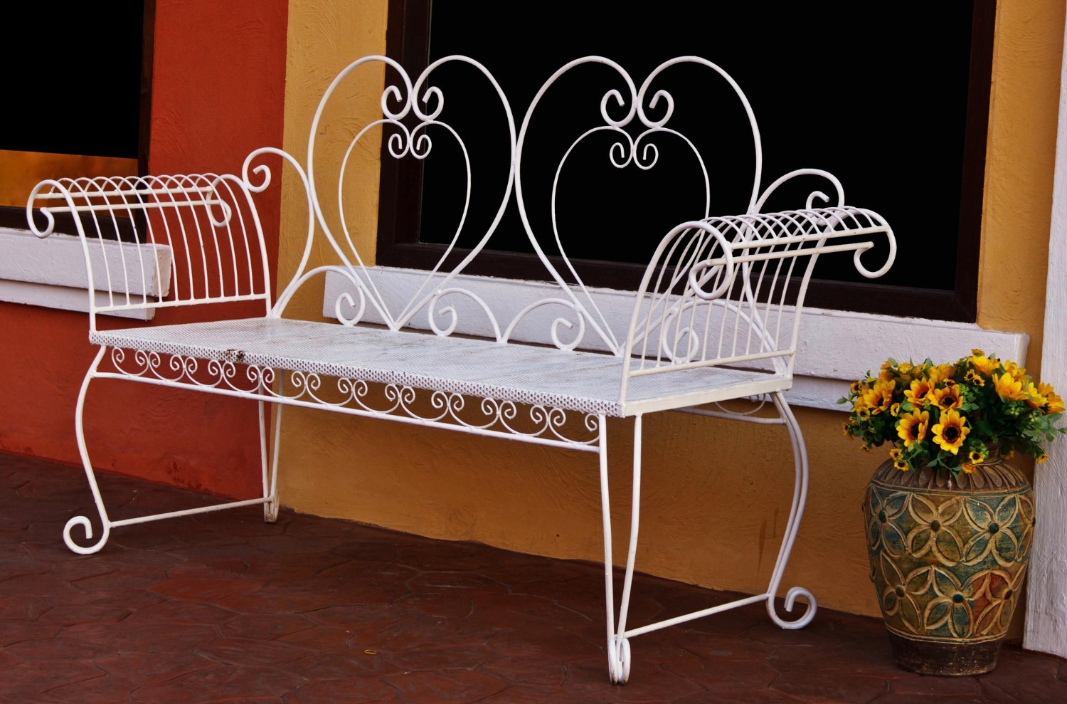 cast aluminum loveseat