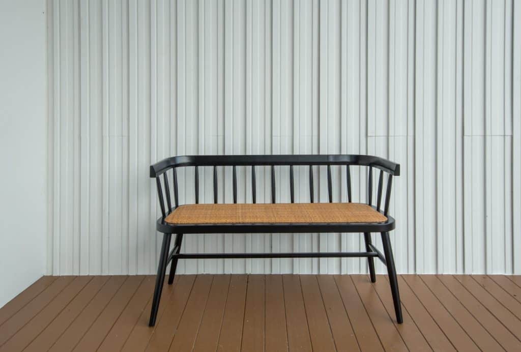Cast aluminum loveseat option for a covered Jupiter lanai