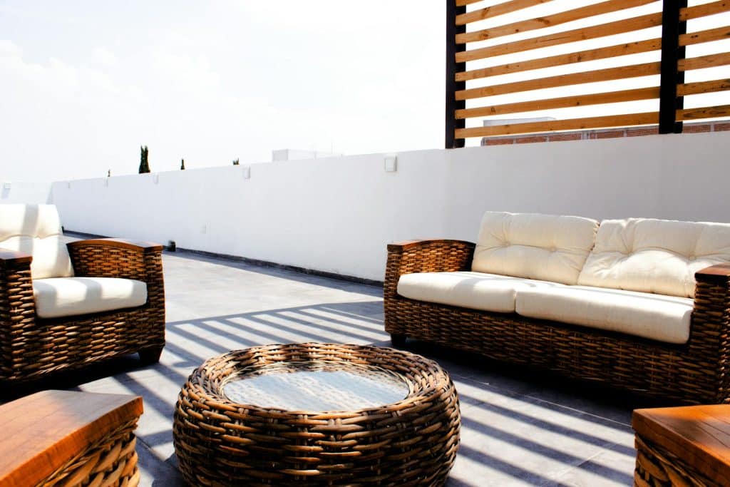 wicker patio set