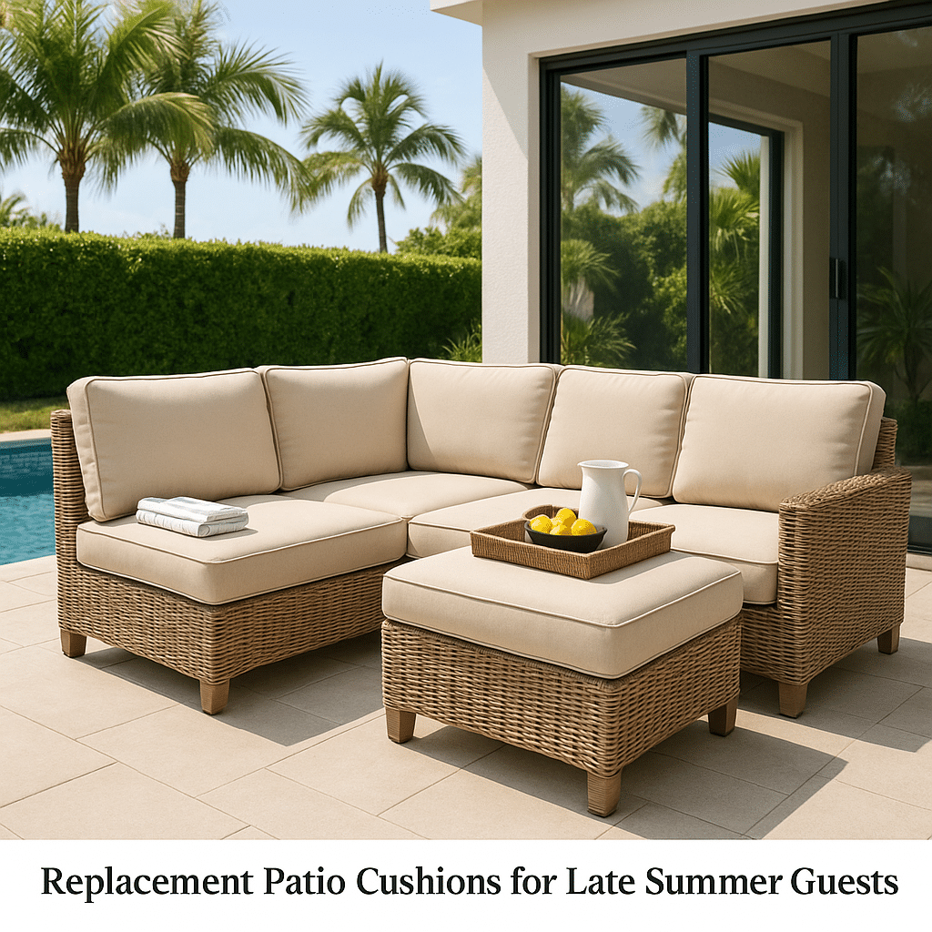 Replacement Patio Cushions for a late summer guest-ready South Florida patio