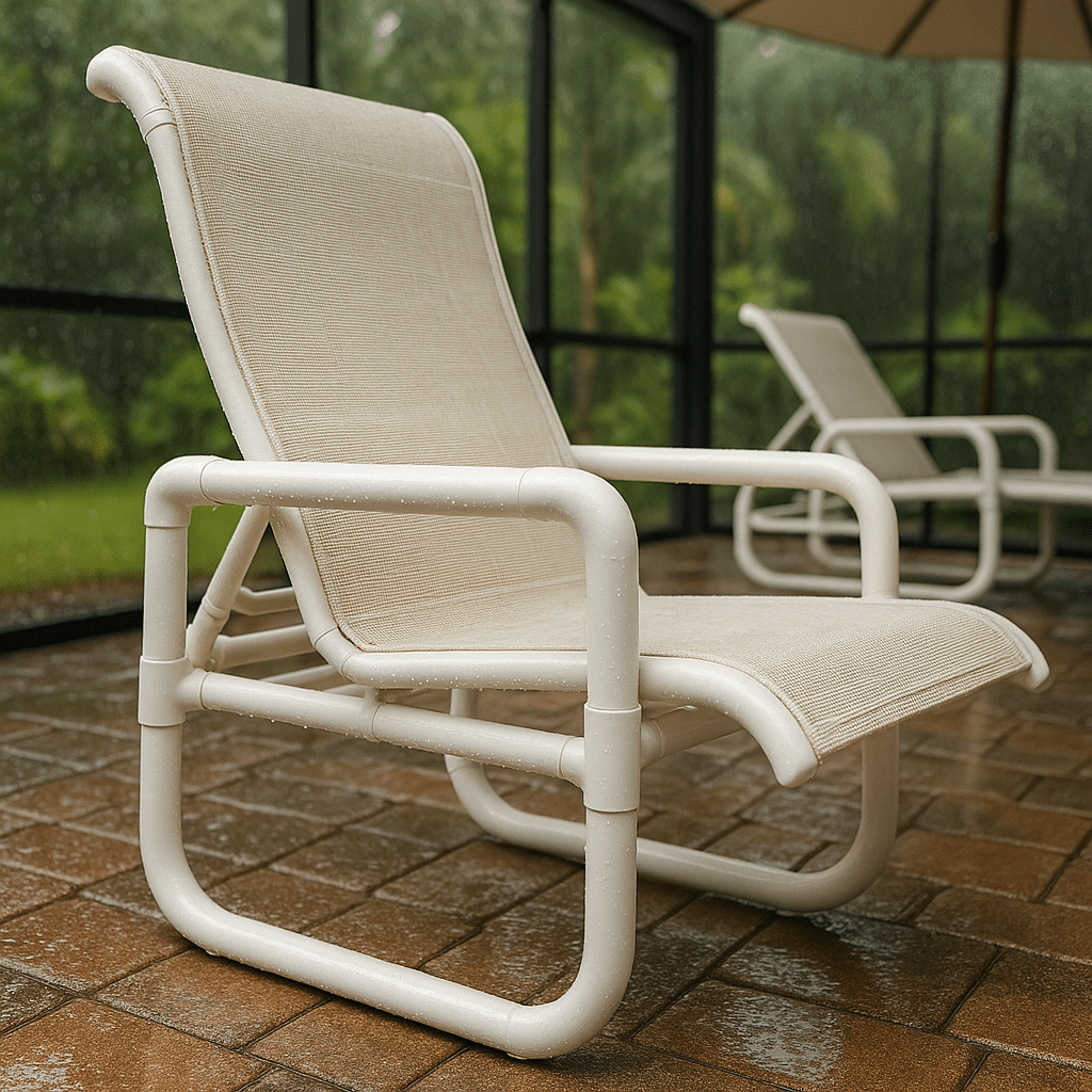 Pvc Lounge Chairs for a rainy season covered South Florida patio