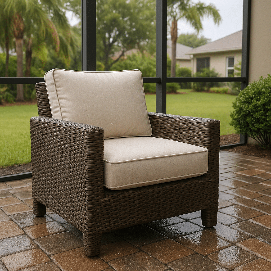Replacement Patio Cushions for a rainy season covered South Florida patio