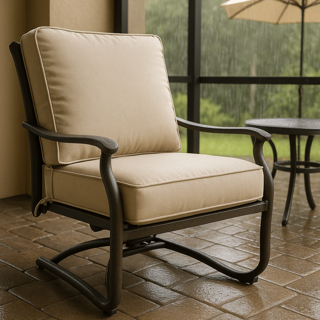 Replacement Patio Cushions for a rainy season covered South Florida patio