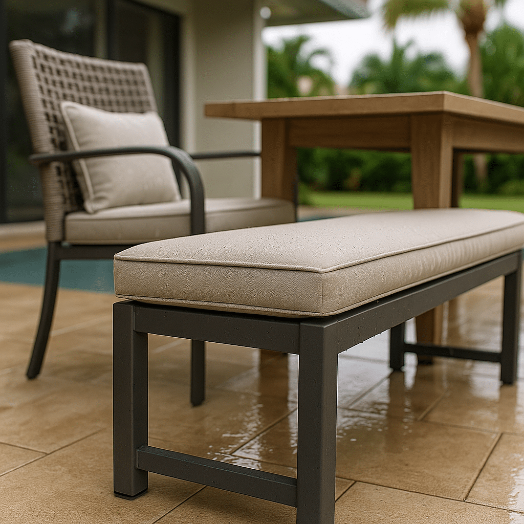 Outdoor Dining Bench Seating for a Palm Beach County outdoor patio