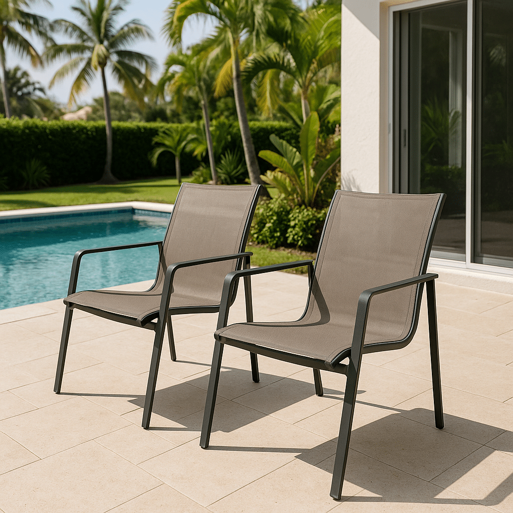Sling Chairs for a Palm Beach County outdoor patio