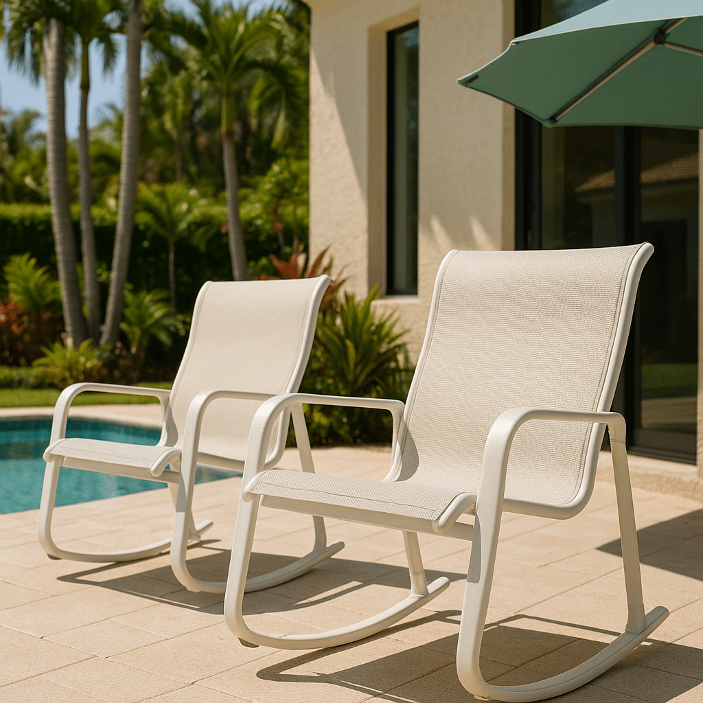 Sling Chairs for a Palm Beach County outdoor patio