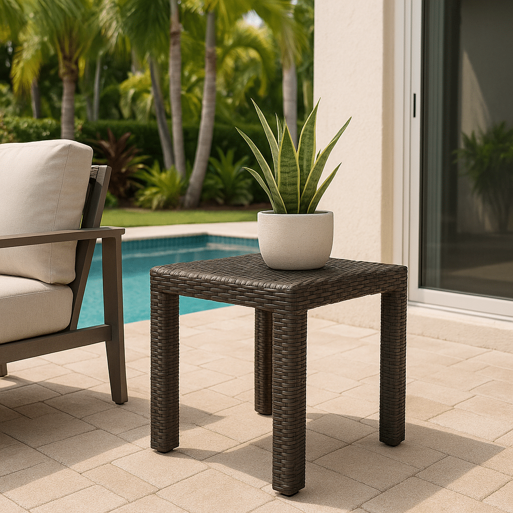 Outdoor End Tables for a Palm Beach County outdoor patio