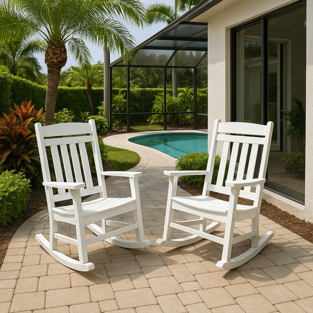 Poly Lumber Rockers for a Palm Beach County outdoor patio