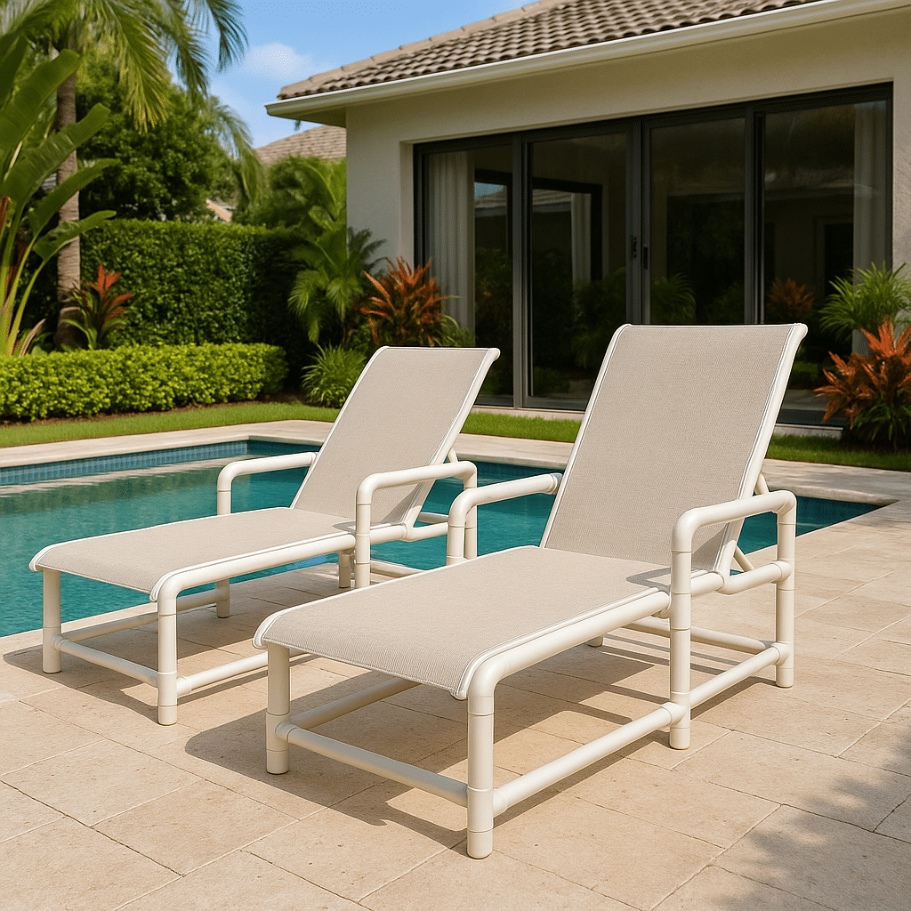 Pvc Lounge Chairs for a Palm Beach County outdoor patio
