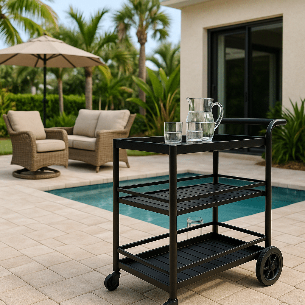 Outdoor Bar Carts for a Palm Beach County outdoor patio