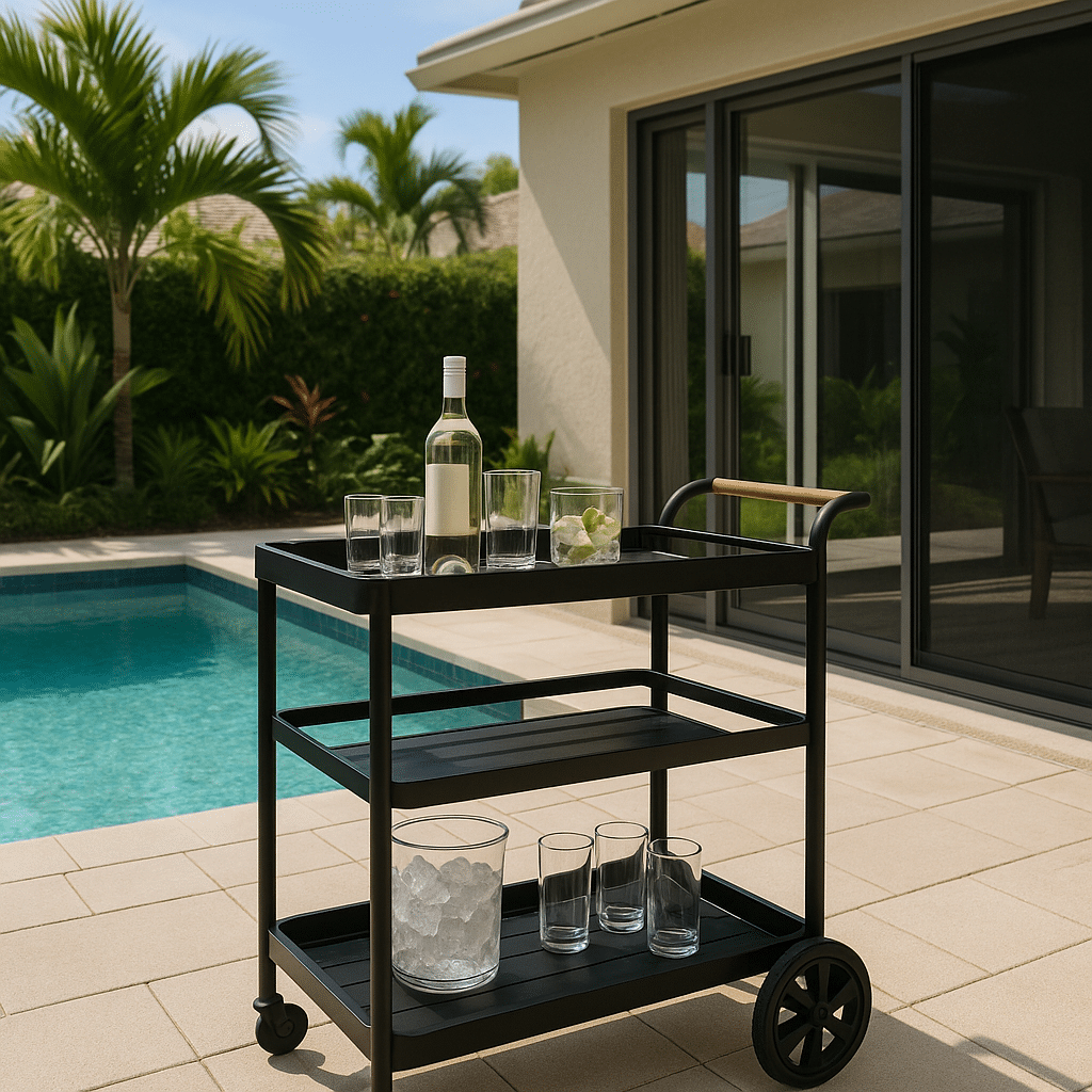 Outdoor Bar Carts for a Palm Beach County outdoor patio