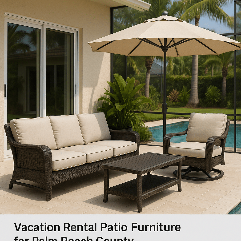 Vacation Rental Patio Furniture for a Palm Beach County outdoor patio
