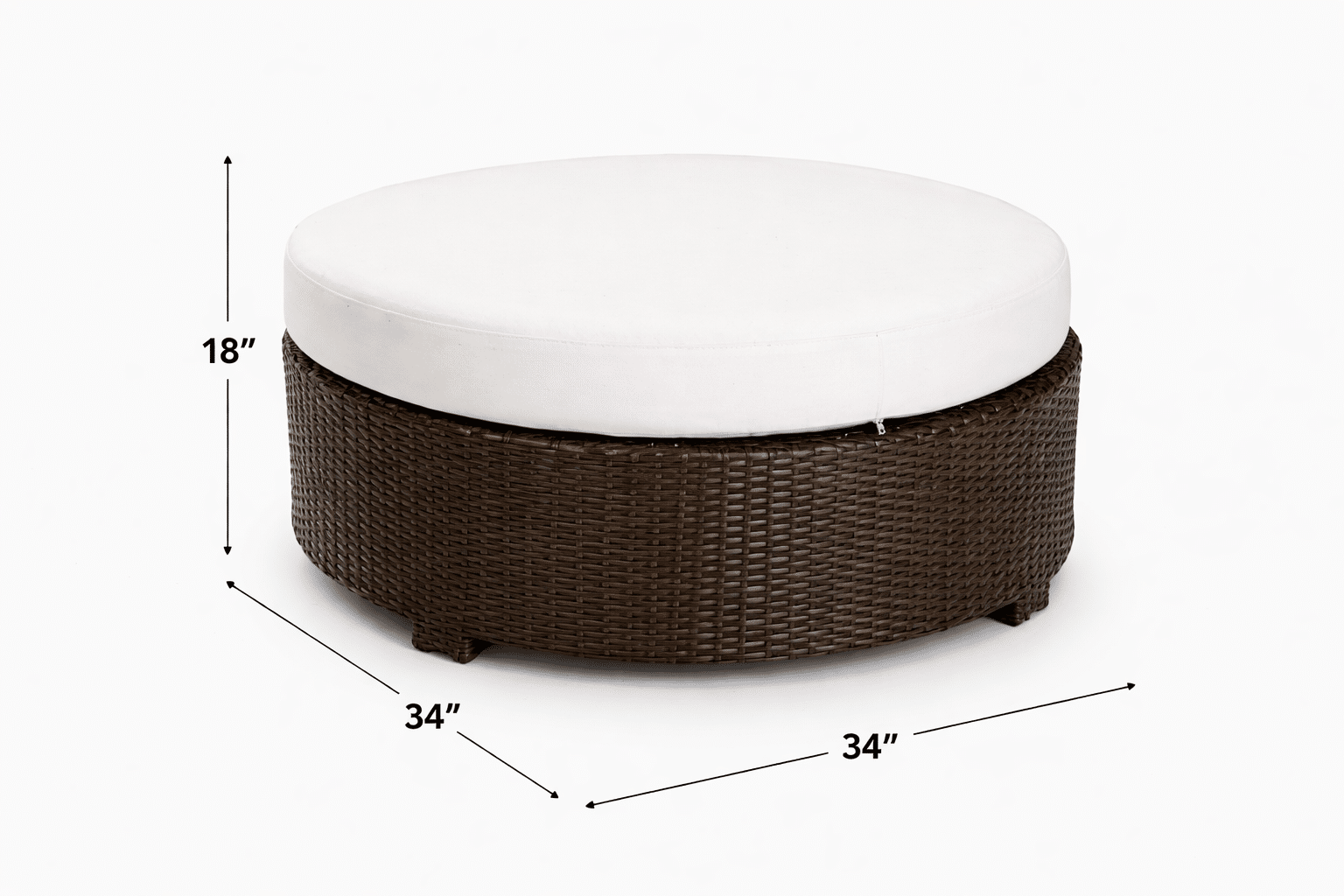 Bonita Round Ottoman outdoor patio furniture