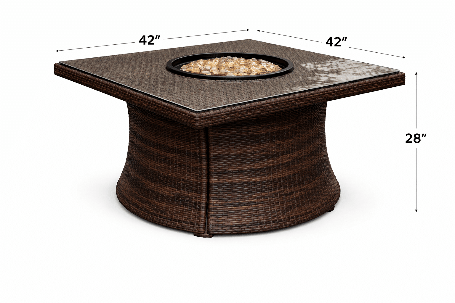 Bonita Square Fire Table outdoor patio furniture