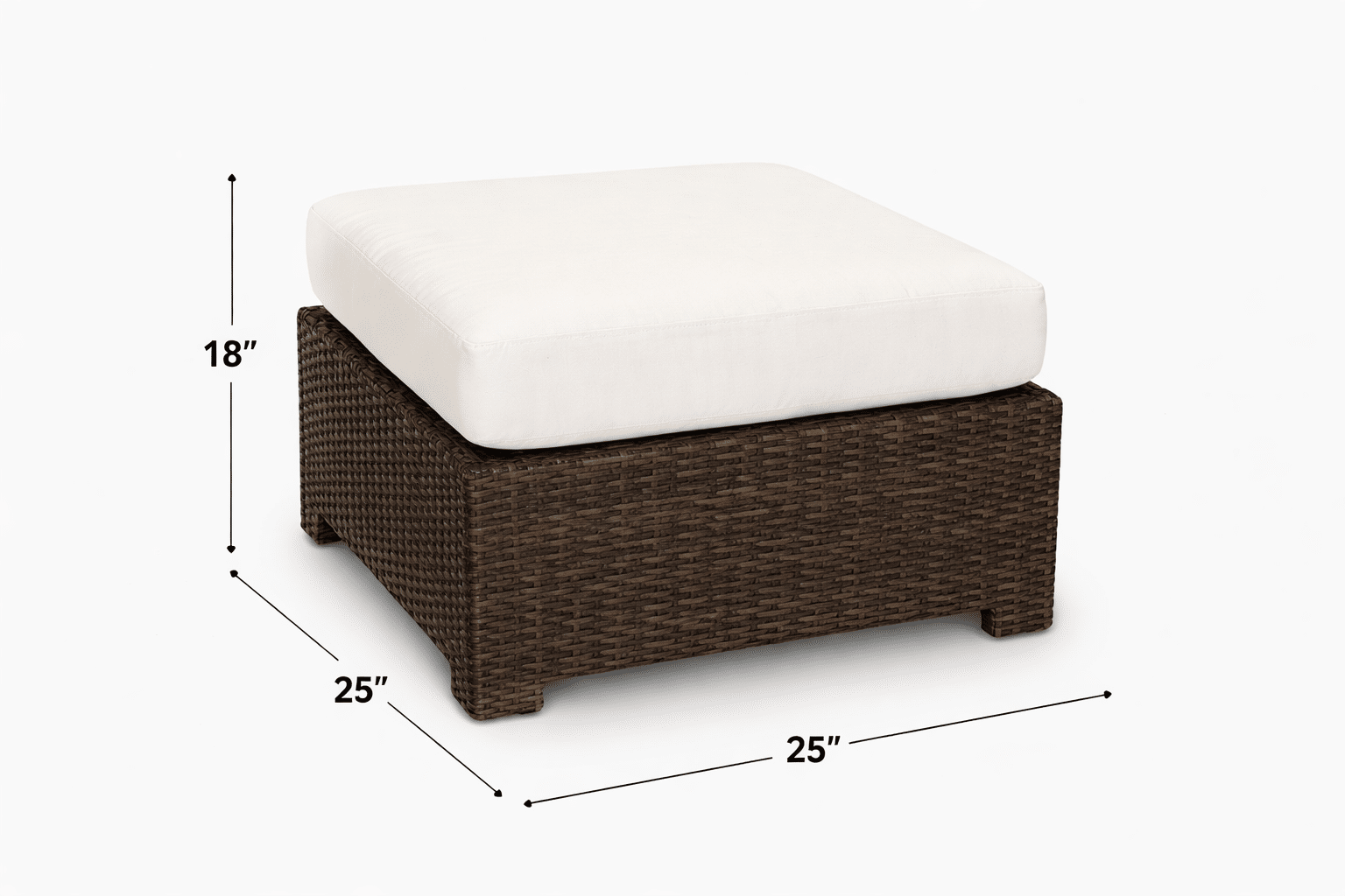 Bonita Square Ottoman outdoor patio furniture