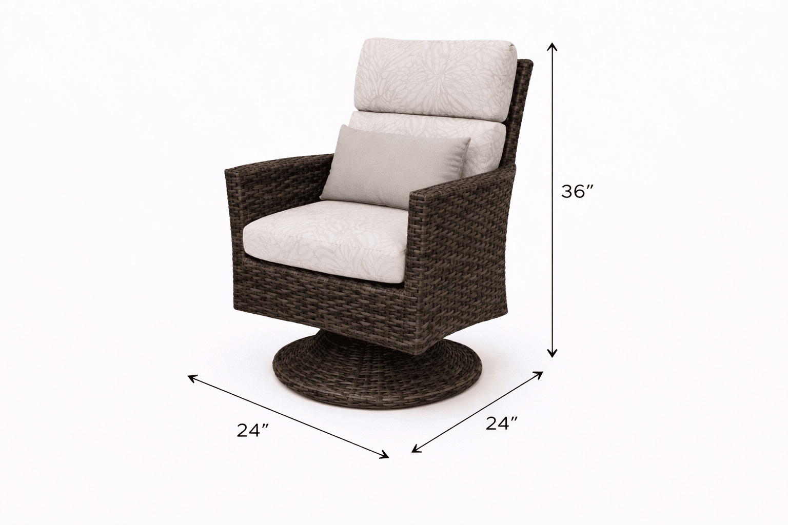 Grand Palm Swivel Dining Chair outdoor patio furniture