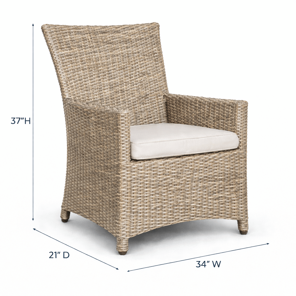 Napa Dining Chair With Arms outdoor patio furniture
