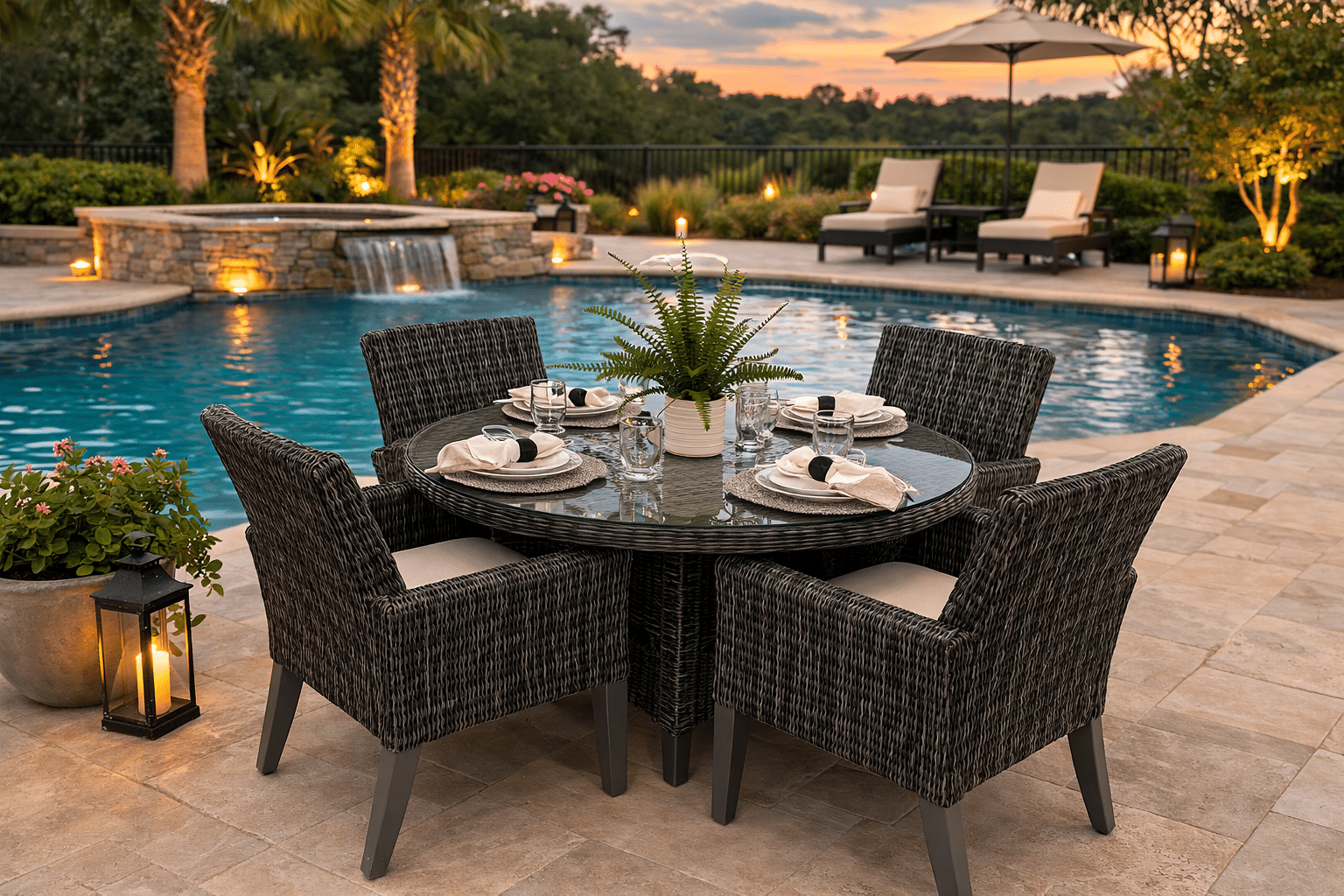 Relax Dining Scene outdoor patio furniture