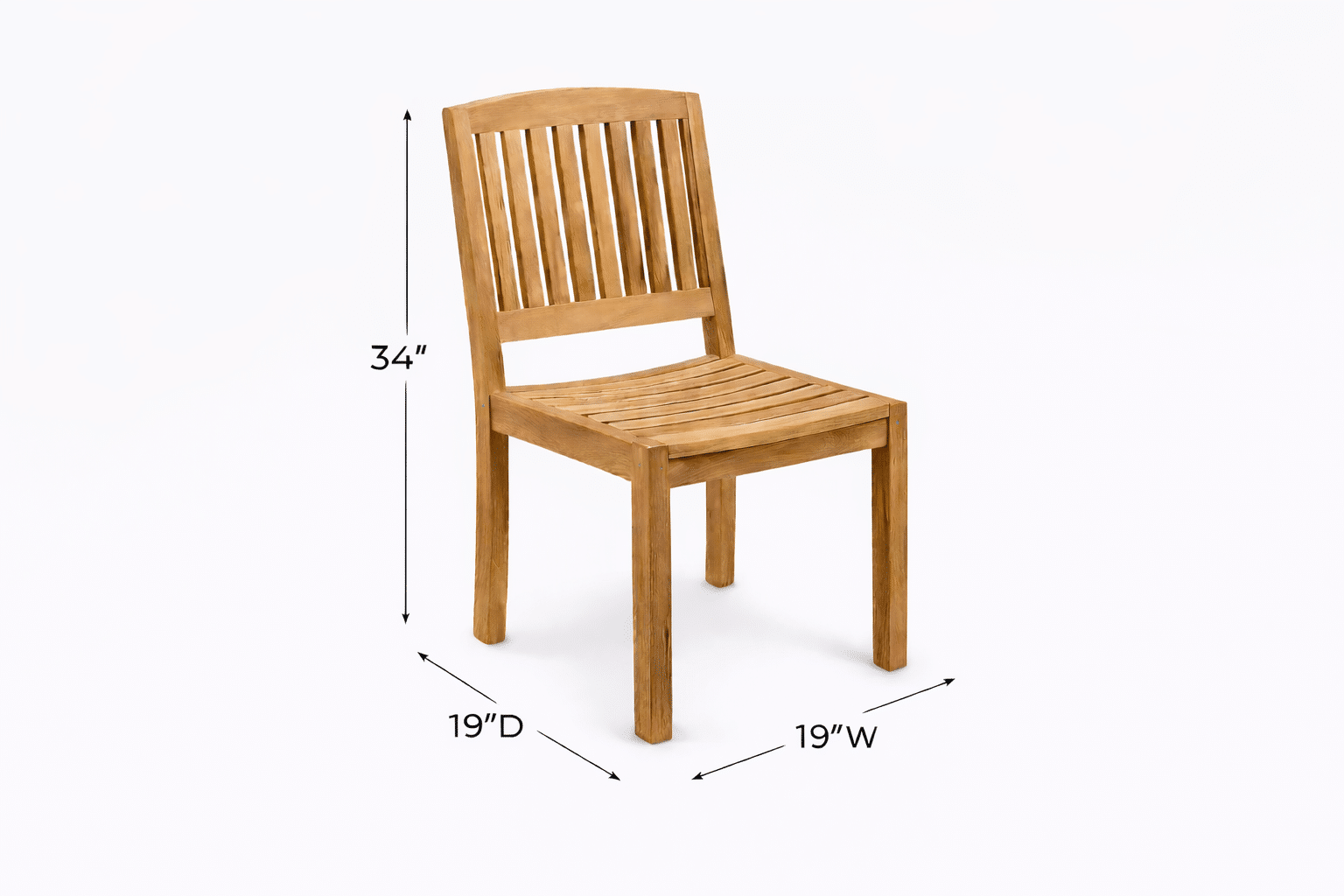 Teak Armless Dining Chair, teak outdoor furniture